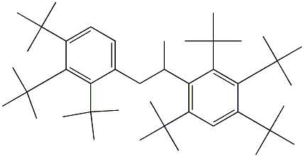 2-(2,3,4,6-Tetra-tert-butylphenyl)-1-(2,3,4-tri-tert-butylphenyl)propane 结构式