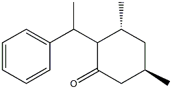(3R,5R)-3,5-Dimethyl-2-(1-phenylethyl)cyclohexan-1-one,,结构式