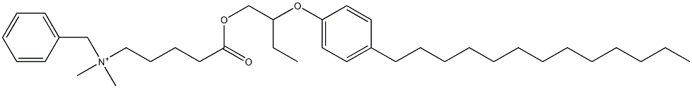 N,N-Dimethyl-N-benzyl-N-[4-[[2-(4-tridecylphenyloxy)butyl]oxycarbonyl]butyl]aminium Structure