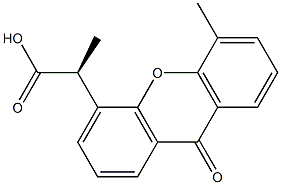 (S)-2-(5-Methyl-9-oxo-9H-xanthen-4-yl)propionic acid,,结构式