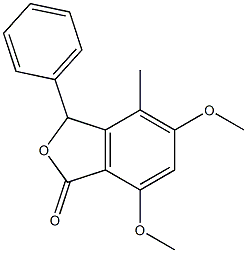 3-Phenyl-4-methyl-5-methoxy-7-methoxyphthalide Struktur