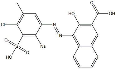 1-(4-Chloro-5-methyl-2-sodiosulfophenylazo)-2-hydroxy-3-naphthalenecarboxylic acid Structure