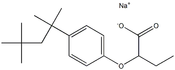 2-[4-(1,1,3,3-Tetramethylbutyl)phenoxy]butyric acid sodium salt Struktur