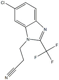 3-[6-Chloro-2-(trifluoromethyl)-1H-benzimidazol-1-yl]propionitrile Structure