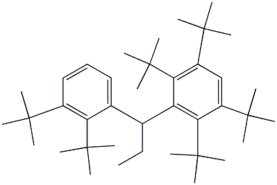 1-(2,3,5,6-Tetra-tert-butylphenyl)-1-(2,3-di-tert-butylphenyl)propane,,结构式