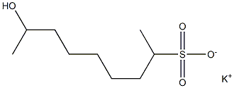 8-Hydroxynonane-2-sulfonic acid potassium salt 结构式