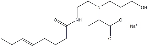2-[N-(3-Hydroxypropyl)-N-[2-(5-octenoylamino)ethyl]amino]propionic acid sodium salt Structure