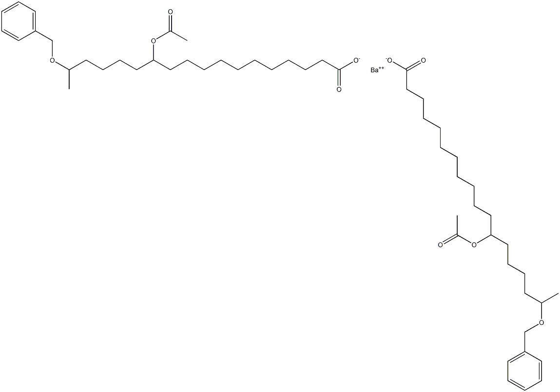 Bis(17-benzyloxy-12-acetyloxystearic acid)barium salt Structure