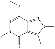 2,3,5-Trimethyl-7-methoxy-2H-pyrazolo[3,4-d]pyridazin-4(5H)-one,,结构式