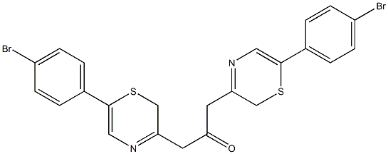 6-(4-ブロモフェニル)-2H-1,4-チアジン-3-イル(メチル)ケトン 化学構造式