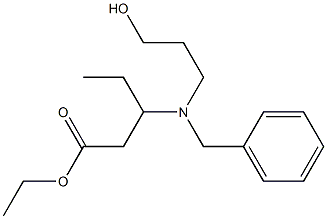 3-[Benzyl(3-hydroxypropyl)amino]valeric acid ethyl ester Struktur