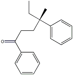 [S,(-)]-4-Methyl-1,4-diphenyl-1-hexanone Struktur