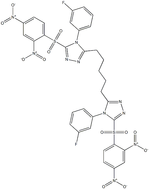 5,5'-(1,5-Pentanediyl)bis[4-(3-fluorophenyl)-3-(2,4-dinitrophenylsulfonyl)-4H-1,2,4-triazole]