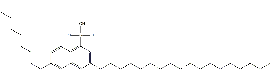 6-Nonyl-3-octadecyl-1-naphthalenesulfonic acid,,结构式