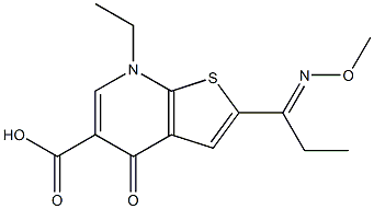  2-[1-(Methoxyimino)propyl]-7-ethyl-4,7-dihydro-4-oxothieno[2,3-b]pyridine-5-carboxylic acid