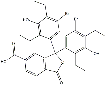 1,1-Bis(5-bromo-2,4-diethyl-3-hydroxyphenyl)-1,3-dihydro-3-oxoisobenzofuran-6-carboxylic acid,,结构式