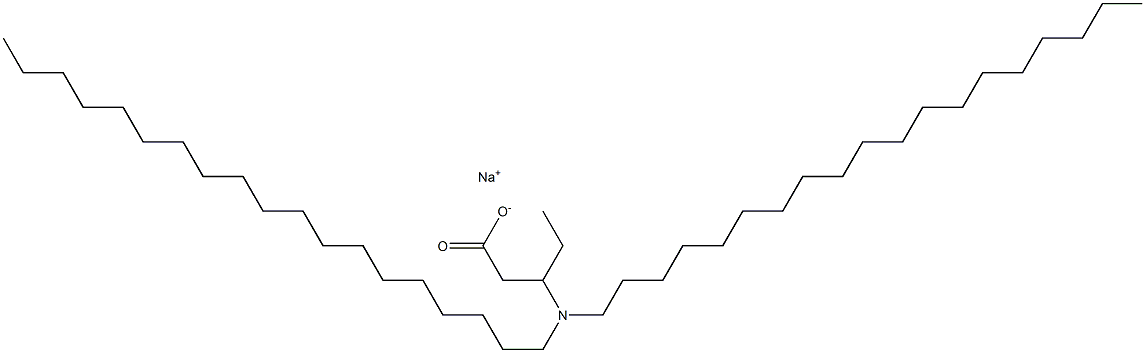 3-(ジノナデシルアミノ)吉草酸ナトリウム 化学構造式