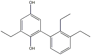 2-Ethyl-6-(2,3-diethylphenyl)benzene-1,4-diol Structure