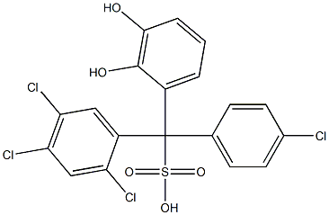 (4-Chlorophenyl)(2,4,5-trichlorophenyl)(2,3-dihydroxyphenyl)methanesulfonic acid Structure