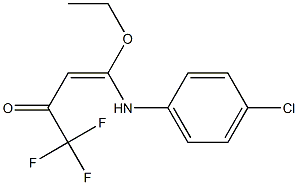 1,1,1-Trifluoro-4-(4-chlorophenylamino)-4-ethoxy-3-buten-2-one 结构式