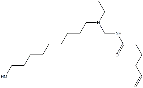 N-[[N-Ethyl-N-(9-hydroxynonyl)amino]methyl]-5-hexenamide 结构式