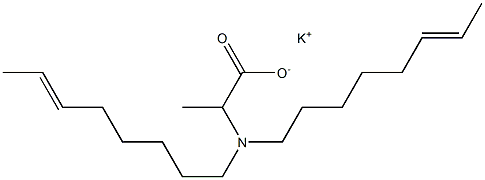 2-[Di(6-octenyl)amino]propanoic acid potassium salt 结构式