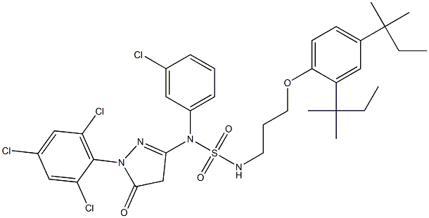 1-(2,4,6-Trichlorophenyl)-3-[3-chloro-N-[3-(2,4-di-tert-pentylphenoxy)propylsulfamoyl]anilino]-5(4H)-pyrazolone