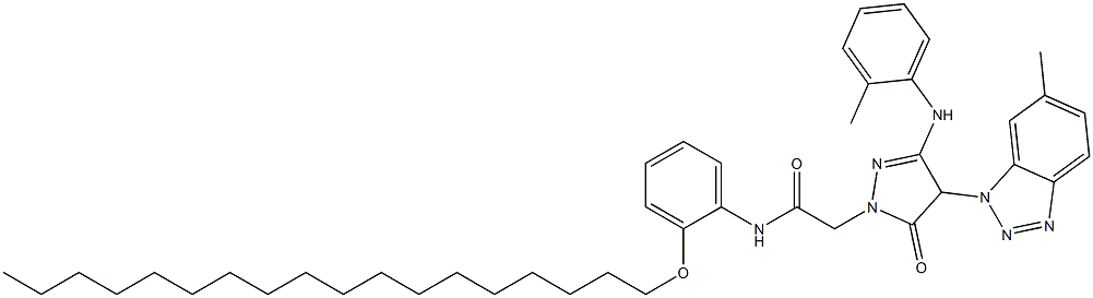 1-[(2-Octadecyloxyphenyl)aminocarbonylmethyl]-3-(2-methylanilino)-4-(6-methyl-1H-benzotriazol-1-yl)-5(4H)-pyrazolone|