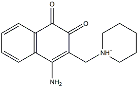1-[[(4-Amino-1,2-dihydro-1,2-dioxonaphthalen)-3-yl]methyl]piperidinium Structure