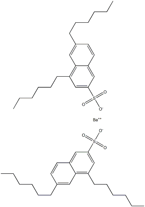 ビス(4,6-ジヘキシル-2-ナフタレンスルホン酸)バリウム 化学構造式