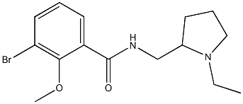 N-[(1-Ethyl-2-pyrrolidinyl)methyl]-2-methoxy-3-bromobenzamide Structure