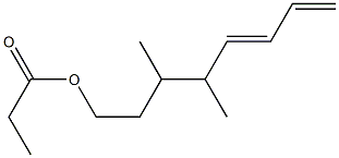 Propionic acid 3,4-dimethyl-5,7-octadienyl ester Structure