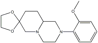 7,7-(Ethylenedioxy)-2-(2-methoxyphenyl)octahydro-2H-pyrido[1,2-a]pyrazine 结构式