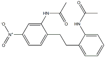 N-[2-[2-(2-Acetylaminophenyl)ethyl]-5-nitrophenyl]acetamide,,结构式