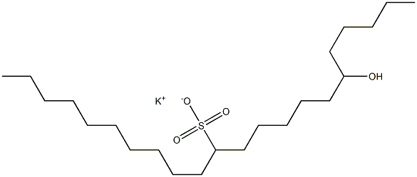 17-Hydroxydocosane-11-sulfonic acid potassium salt 结构式