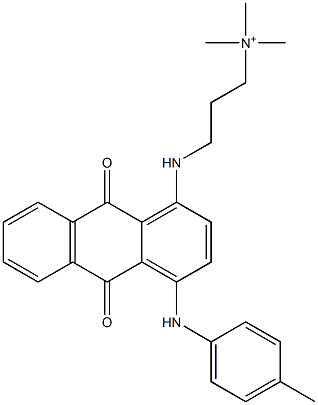 3-[[[9,10-Dihydro-4-[(4-methylphenyl)amino]-9,10-dioxoanthracen]-1-yl]amino]-N,N,N-trimethyl-1-propanaminium,,结构式