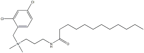 2,4-Dichloro-N,N-dimethyl-N-[3-[(1-oxododecyl)amino]propyl]benzenemethanaminium Structure