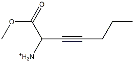 1-Methoxycarbonyl-2-hexyn-1-aminium Structure