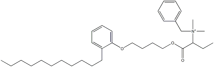 N,N-Dimethyl-N-benzyl-N-[1-[[4-(2-undecylphenyloxy)butyl]oxycarbonyl]propyl]aminium 结构式