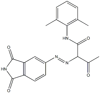 N-(2,6-Dimethylphenyl)-2-(1,3-dioxoisoindolin-5-ylazo)-2-acetylacetamide Structure