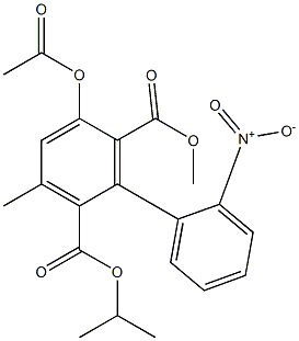 3-Methyl-5-acetyloxy-6-methoxycarbonyl-2'-nitro-1,1'-biphenyl-2-carboxylic acid isopropyl ester