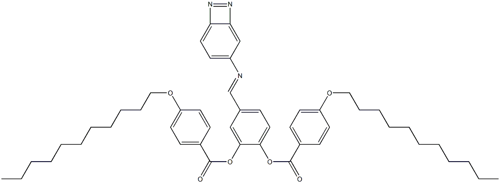 Bis[4-(undecyloxy)benzoic acid]4-[(azobenzen-4-yl)iminomethyl]-1,2-phenylene ester,,结构式
