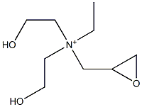 N-Ethyl-N,N-bis(2-hydroxyethyl)oxiranemethanaminium 结构式
