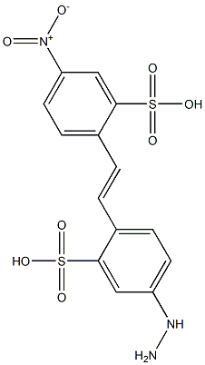 4-Hydrazino-4'-nitro-2,2'-stilbenedisulfonic acid Struktur