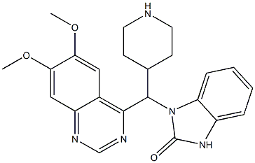 1-[1-(6,7-Dimethoxy-4-quinazolinyl)-4-piperidinylmethyl]-1,3-dihydro-2H-benzimidazol-2-one 结构式