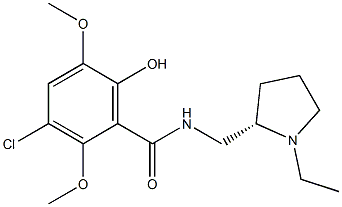 3-Chloro-6-hydroxy-2,5-dimethoxy-N-[[(2S)-1-ethylpyrrolidin-2-yl]methyl]benzamide Structure