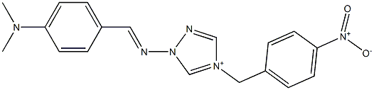 4-(p-Nitrobenzyl)-1-[(p-dimethylaminobenzylidene)amino]-1H-1,2,4-triazol-4-ium 结构式