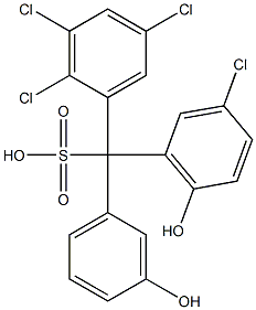 (3-Chloro-6-hydroxyphenyl)(2,3,5-trichlorophenyl)(3-hydroxyphenyl)methanesulfonic acid,,结构式