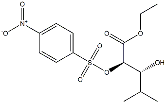 (2R,3R)-2-[(4-Nitrophenylsulfonyl)oxy]-3-hydroxy-4-methylpentanoic acid ethyl ester Struktur