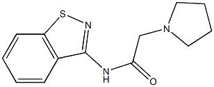 N-(1,2-Benzisothiazol-3-yl)-2-(1-pyrrolidinyl)acetamide 结构式